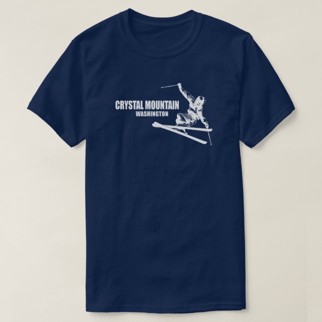 Camiseta Esquiador de Washington Crystal Mountain (Diseño del anverso)