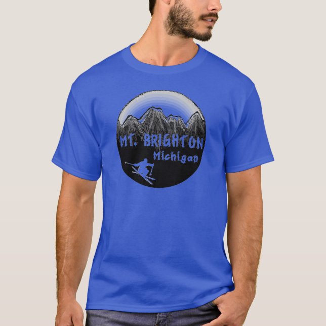 Camiseta Esquiador del Mt. Brighton Michigan (Anverso)