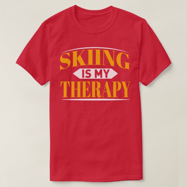 Camiseta Esquiador divertido (Diseño del anverso)