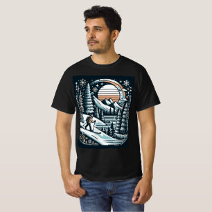 Camiseta Esquiador e invierno