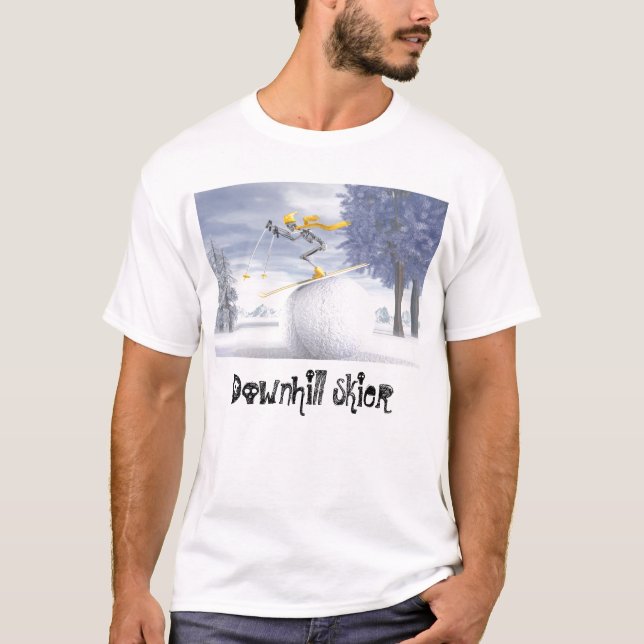 Camiseta Esquiador en declive (Anverso)