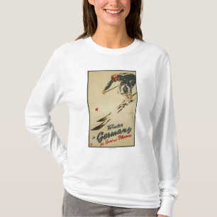 Camiseta Esquiador en declive - promo del deporte y del