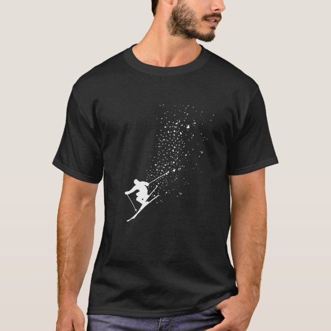 Camiseta Esquiador Freestyle Freeski Deportivo de Invierno  (Anverso)