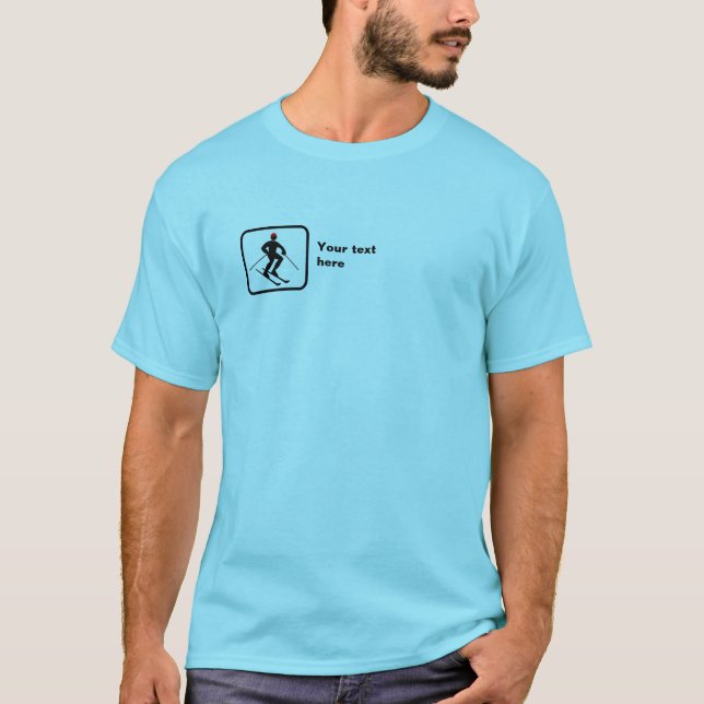 Camiseta Esquiador — Logotipo pequeño — Personalizable (Anverso)