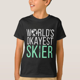 Camiseta Esquiador Más o Menos del Mundo Deporte de Inviern