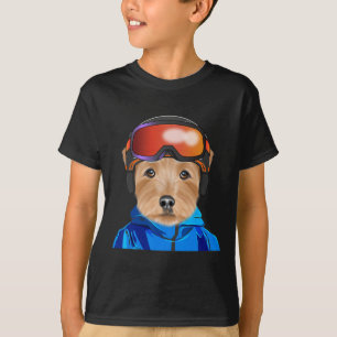 Camiseta Esquiador Norfolk Terrier Perro Snowboarding