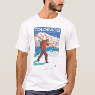 Camiseta Esquiador que lleva SkisColorado