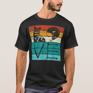 Camiseta Esquiador Retro Amor A La Esquí Estilo Atardecer M