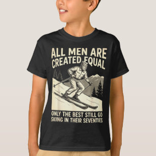 Camiseta Esquiador vintage humor de los setenta diseño de a