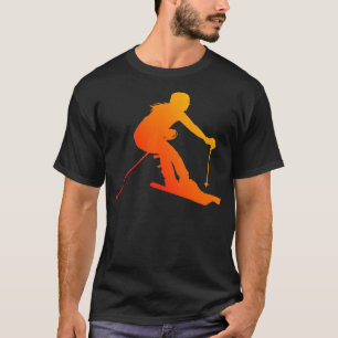 Camiseta Esquiadoras del deporte de invierno Stunt Ski