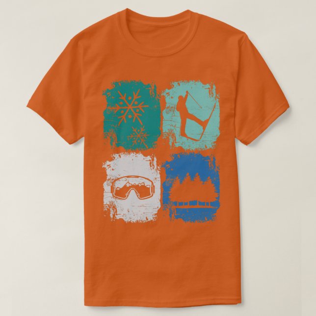 Camiseta Esquiadores Deportes De Invierno 3 (Diseño del anverso)