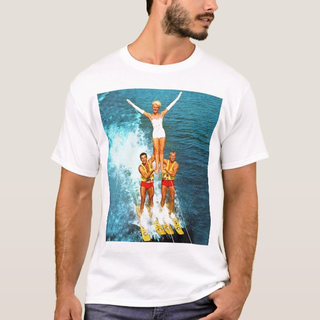 Camiseta Esquiadores retros del agua de los Dells de las (Anverso)