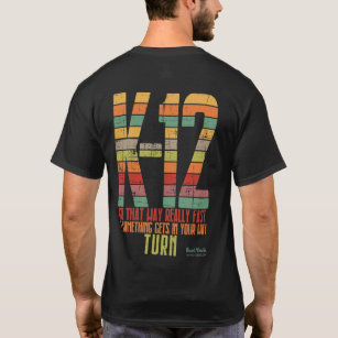 Camiseta Esquían los K-12, doble echado a un lado