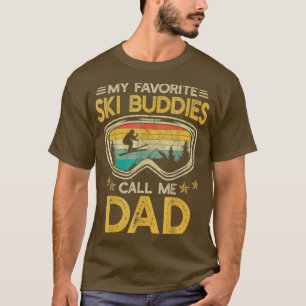 Camiseta Esquiando mis compañeros favoritos de esquí, lláma