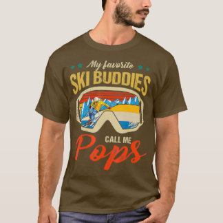 Camiseta Esquiando mis compañeros favoritos de esquí me lla