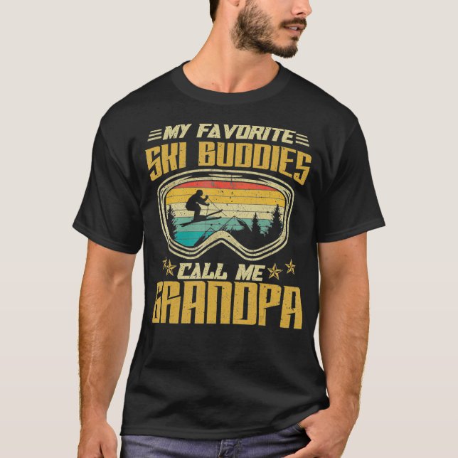 Camiseta Esquiar a mis compañeros favoritos de esquí, lláma (Anverso)