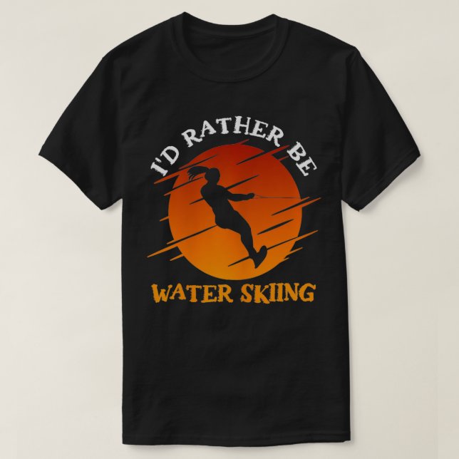 Camiseta Esquiar Acuático Slalom Prefiere Ser Agua De Esquí (Diseño del anverso)