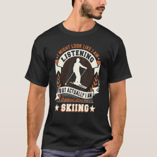 Camiseta Esquiar alpino de nieve cuesta abajo mejor pista d