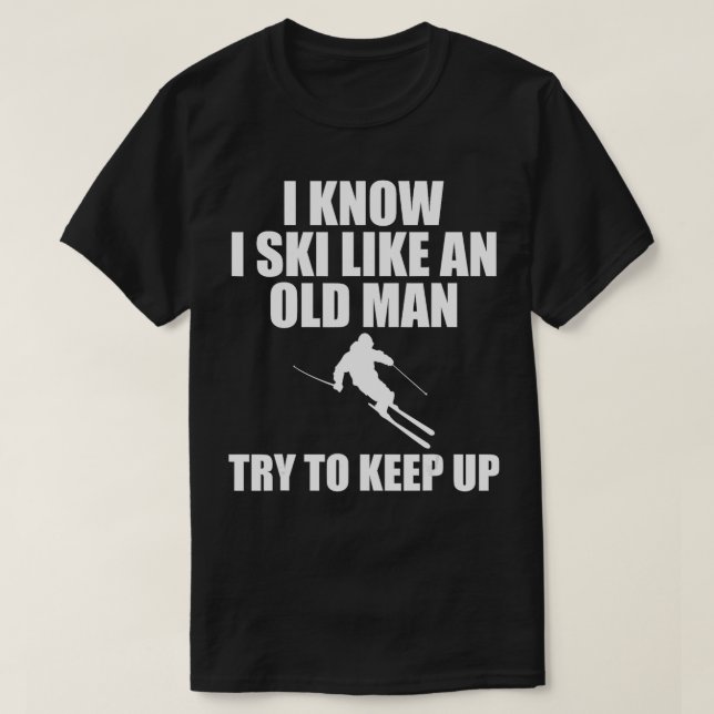 Camiseta Esquiar como un anciano deportivo Deportiva a los  (Diseño del anverso)