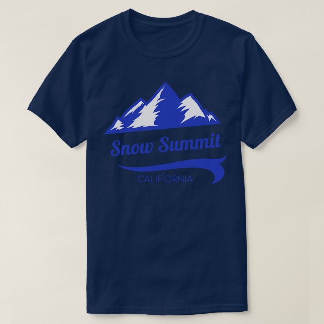 Camiseta Esquiar de la Cumbre de Nieve California 1 (Diseño del anverso)