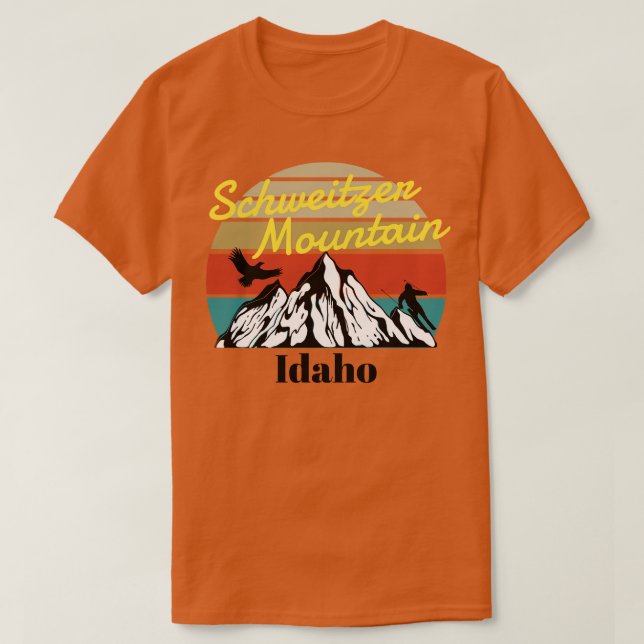 Camiseta Esquiar de la montaña Schweitzer Idaho 5 (Diseño del anverso)