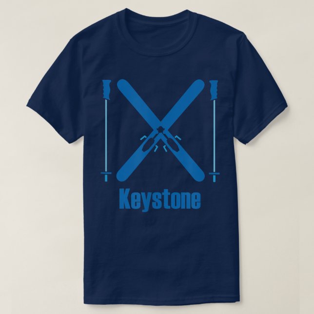 Camiseta Esquiar de nieve Keystone Colorado (Diseño del anverso)