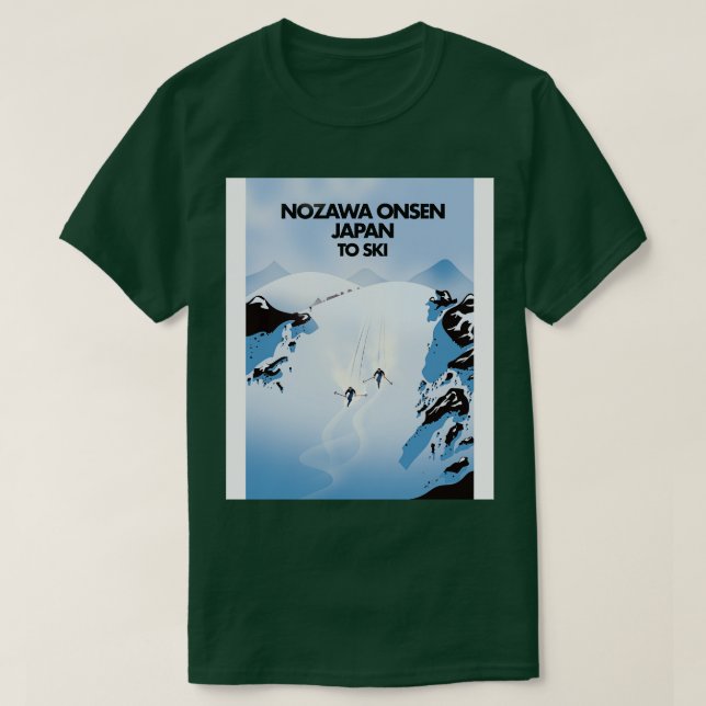 Camiseta Esquiar de Nozawa Onsen Japón (Diseño del anverso)