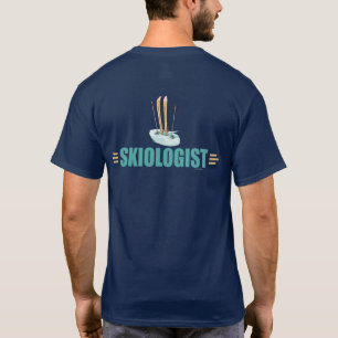 Camiseta Esquiar divertido de nieve
