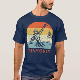 Camiseta Esquiar en Chamoni, Francia Vintage