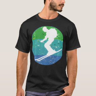 Camiseta Esquiar en la nieve y disfrutar de un día luminoso