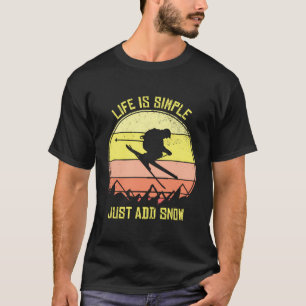 Camiseta Esquiar Es Simple Sólo Añadir Salto De Esquí De Ni