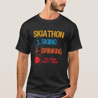 Camiseta Esquiar Esquí Beber Triatlón Fiesta Apres Sk