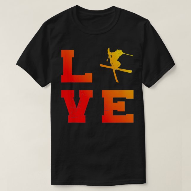 Camiseta Esquiar estilo slopestyle Jumping estilo libre (Diseño del anverso)