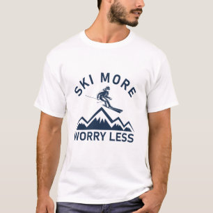 Camiseta Esquiar Más Preocupante - Esquí Snowboarder