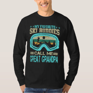 Camiseta Esquiar mis compañeros favoritos de esquí me llama