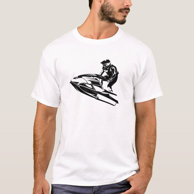 Camiseta Esquiar rápida a reacción en Silhouette (Anverso)