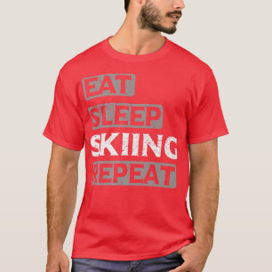 Camiseta Esquiar Sleep Repetir Nieve Adventure Snowboarder