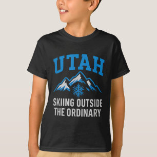 Camiseta Esquiar Utah Fuera Del Gráfico Colegiado Ordinario