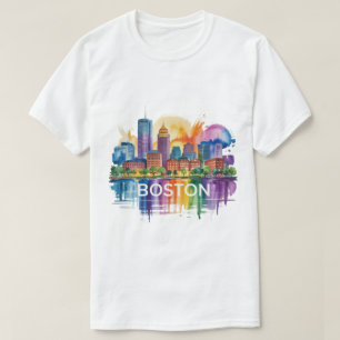Camiseta Esquina acuática de Boston Línea aérea de las Ma