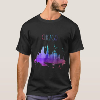 Camiseta Esquina de acuarela de Chicago Hermosa Chicago