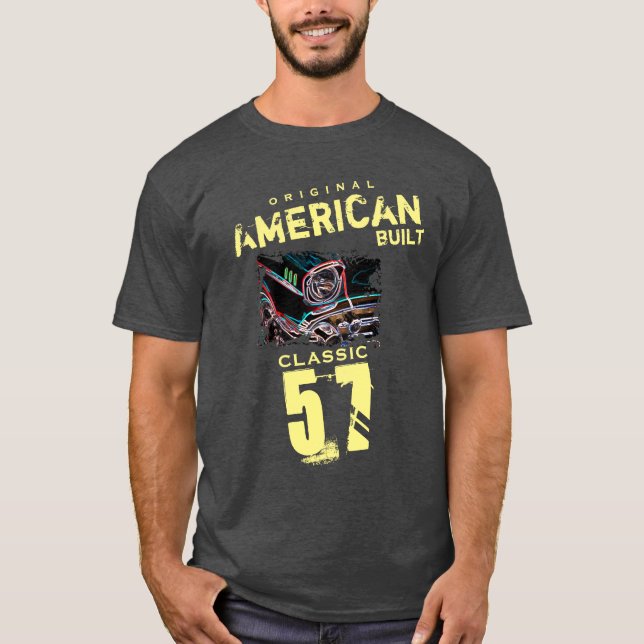 Camiseta Esquina de auto original de estilo americano clási (Anverso)