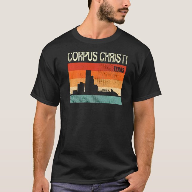 Camiseta Esquina de Ciudad de Texas Corpus Christi (Anverso)