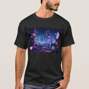 Camiseta Esquina de la azotea del Cyberpunk