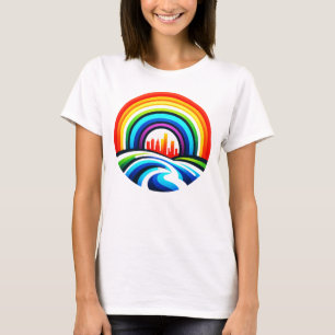 Camiseta Esquina de la ciudad arcoiris Diversidad urbana y