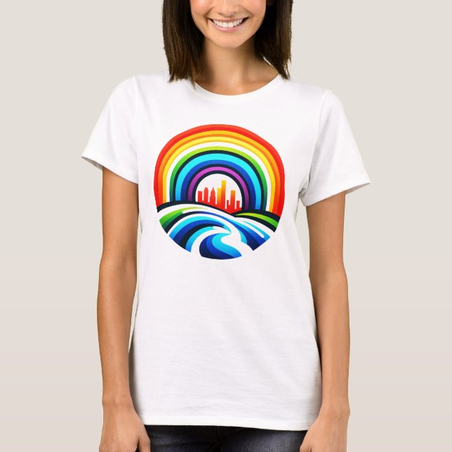 Camiseta Esquina de la ciudad arcoiris Diversidad urbana y  (Anverso)