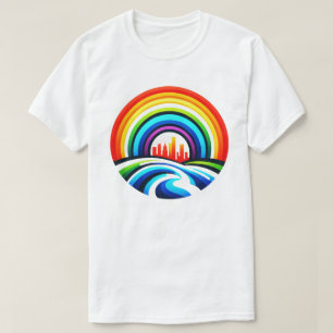Camiseta Esquina de la ciudad arcoiris Diversidad urbana y 