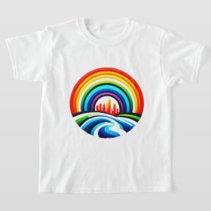 Camiseta Esquina de la ciudad arcoiris Diversidad urbana y