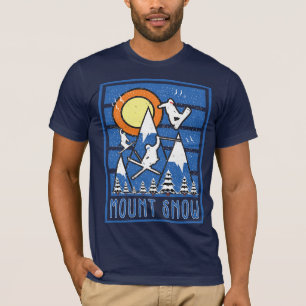 Camiseta Esquina de nieve de montaje retro