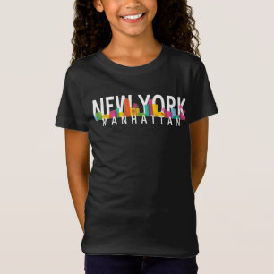 Camiseta Esquina de Nueva York Manhattan con palmeras