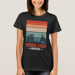 Camiseta Esquina de sol retro vintage de Buenos Aires